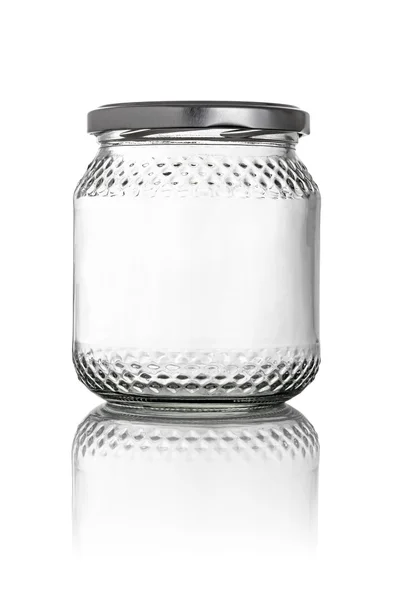 Isolated glass jar on a white background — Stock Photo, Image