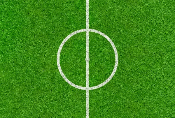 A football field drawn on a grass background — Stock Photo, Image