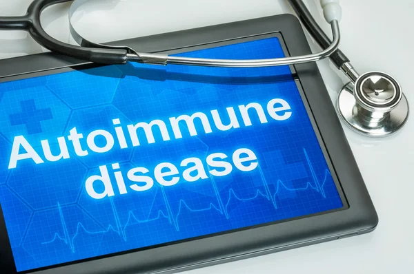 Tablette mit der Diagnose Autoimmunerkrankung auf dem Display — Stockfoto