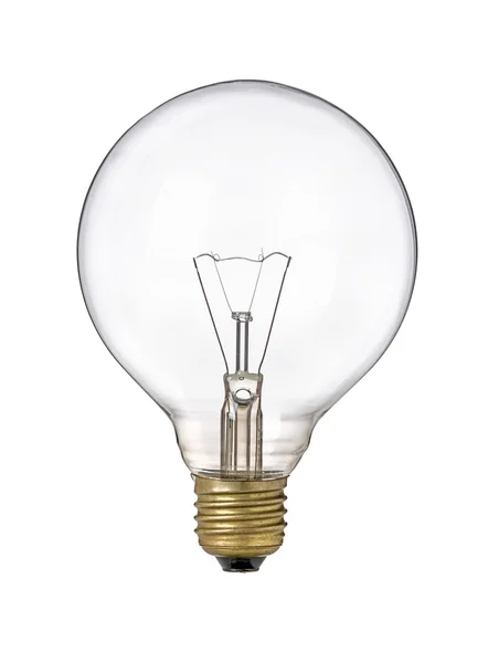 En glödlampa på en vit bakgrund — Stockfoto