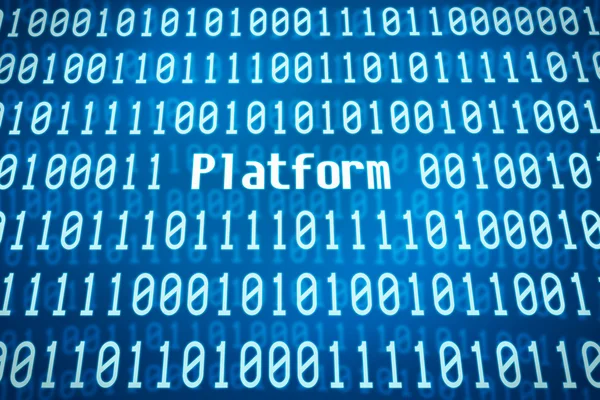 Bináris kód a szó közepén Platform — Stock Fotó