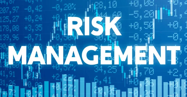 Konceptuell Bild Med Finansiella Diagram Och Diagram Riskhantering — Stockfoto