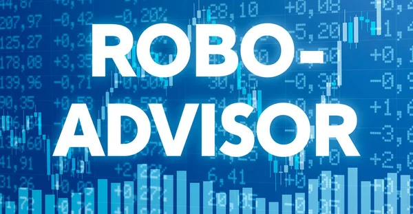 Konzeptbild Mit Finanzdiagrammen Und Grafiken Robo Advisor — Stockfoto