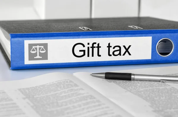 Folder Label Gift Tax — Stock Photo, Image