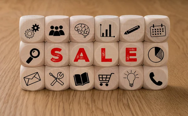 Dice Icons Word Sale — Stock Photo, Image