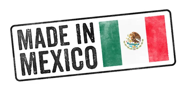 Штамп Белом Фоне Сделано Мексике — стоковое фото