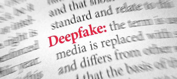 Определение Слова Deepfake Словаре — стоковое фото