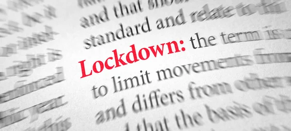 Definition Word Lockdown Dictionary — Stock Photo, Image