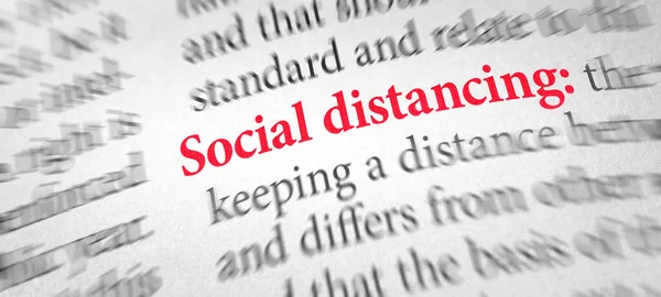 Definición Palabra Distanciamiento Social Diccionario —  Fotos de Stock