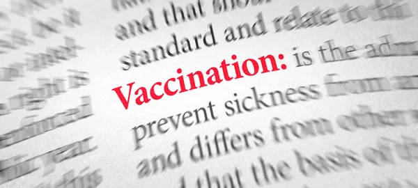 Definition Ordet Vaccination Ordbok — Stockfoto