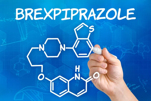 Brexpiprazole Kimyasal Formülünü Çizen Kalemle — Stok fotoğraf