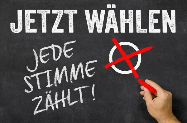 Zeitung Mit Der Überschrift Deutschland Wählt Auf Deutsch — Stockfoto