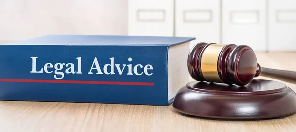 Law Book Gavel Legal Advice — Stock Photo, Image