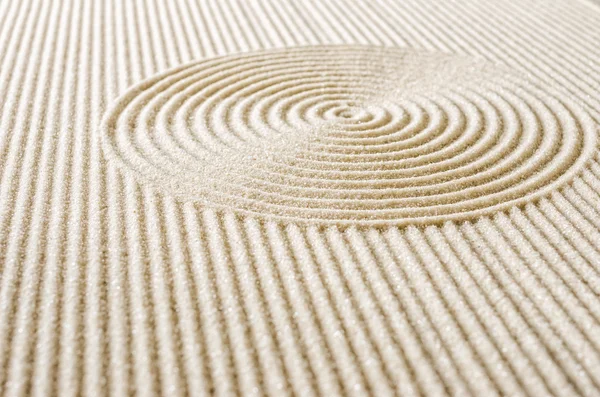 Sand with lines and circles — Stock Photo, Image