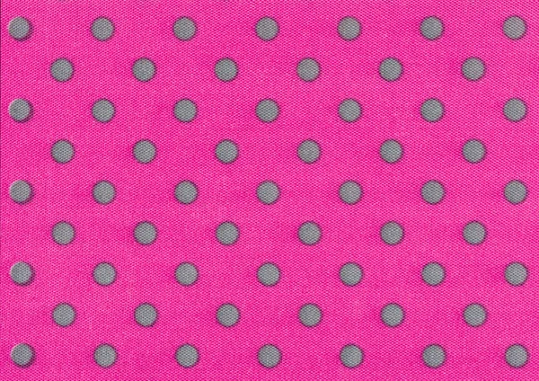 Tecido rosa com bolinhas cinzentas — Fotografia de Stock