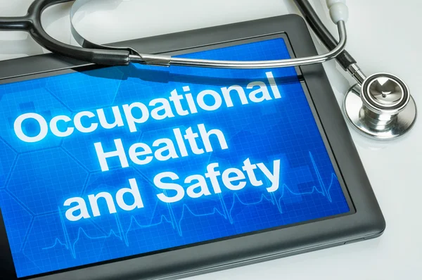 Tablet with the text Occupational Health and Safety — Stock Photo, Image