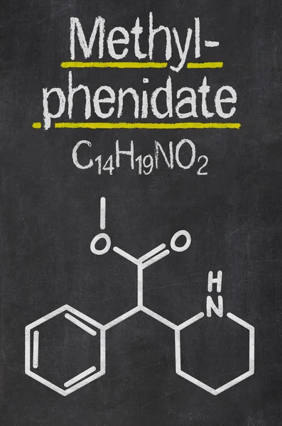 Pizarra con la fórmula química del metilfenidato — Stockfoto