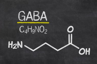 Blackboard with a chemical formula clipart