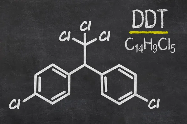 Blackboard with a chemical formula — Stock Photo, Image