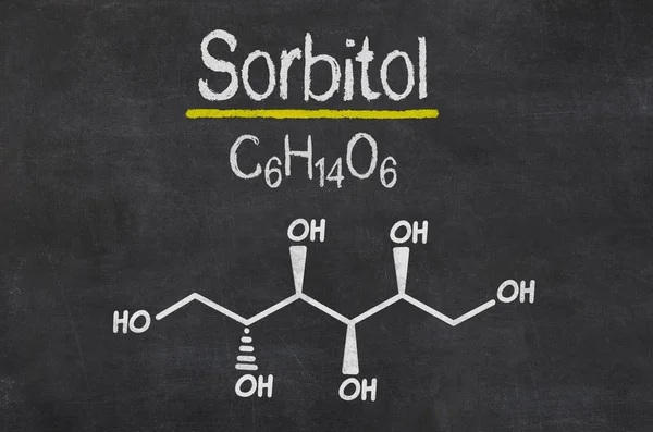Krijtbord met een chemische formule — Stockfoto