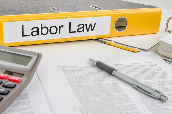 Folder with the label Labor Law — Stock Photo, Image