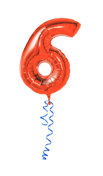 Red balloon with ribbon — Stock Photo, Image