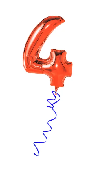 Κόκκινο μπαλόνι με κορδέλα — Φωτογραφία Αρχείου