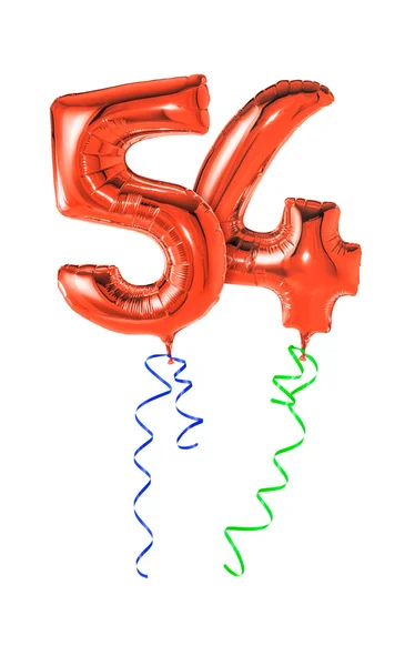Rote Luftballons mit Schleife — Stockfoto