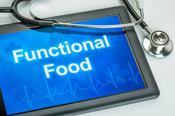 Tablet with the text Functional Food on the display — Stock Photo, Image