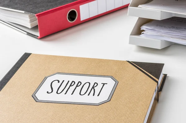 A folder with the label Support — Stock Photo, Image