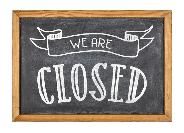 Sign with the text We are closed — Stock Photo, Image