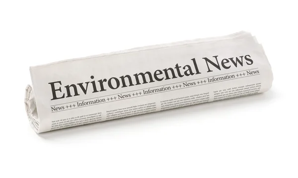 Periódico laminado con el titular Environmental News —  Fotos de Stock