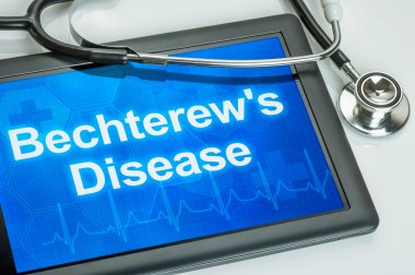 Tablet with the diagnosis Bechterews Disease on the display clipart