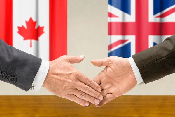 Kanada ve İngiltere'de temsilcileri el sallamak — Stok fotoğraf