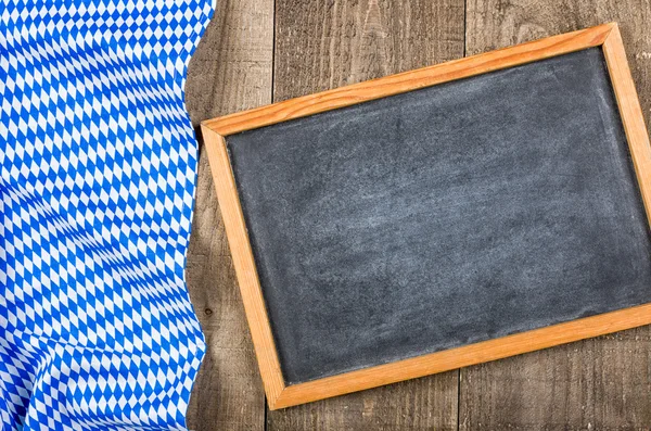 Empty blackboard with a bavarian diamond pattern — Stock Photo, Image