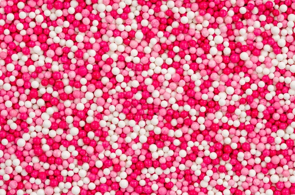 Hagelslag - roze en witte suiker parels — Stockfoto