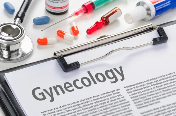 Gynekologie, napsané na tabuli — Stock fotografie