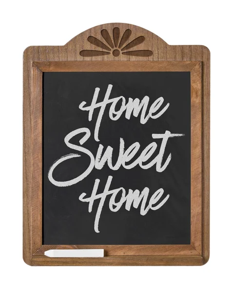 Знак доски на белом фоне - Home Sweet Home — стоковое фото