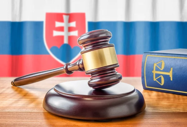 A gavel and a law book - Slovakia — Stock Photo, Image