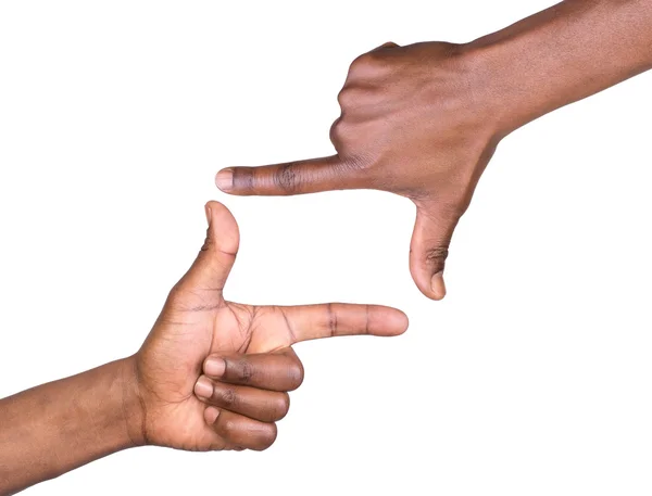 Quadro da mão isolado no fundo branco — Fotografia de Stock