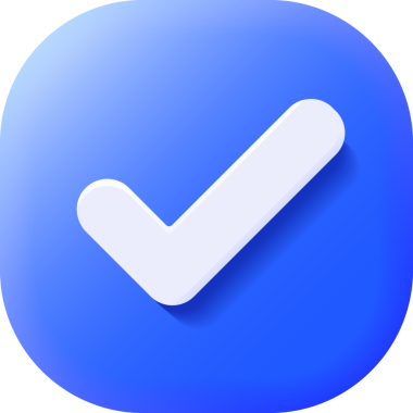 Yuvarlak Mavi İşaretli 3D simge simgesi