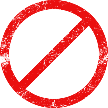 İzole Kırmızı İşaret Yok Sembol Yok