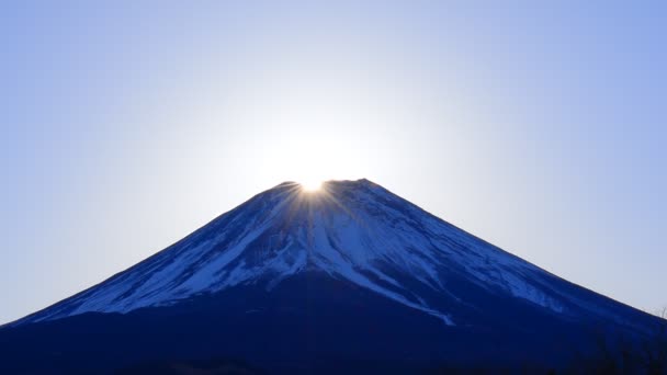 Diamant Berg Fuji Des Sonnenaufgangs Von Fujigane Japan 2021 — Stockvideo