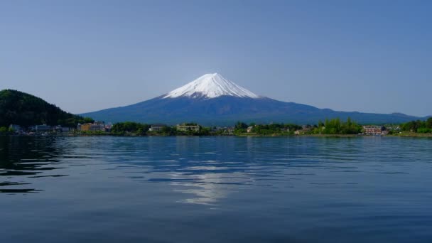 Góra. Fuji z jeziora Ubuyagasaki Kawaguchi Japonia — Wideo stockowe