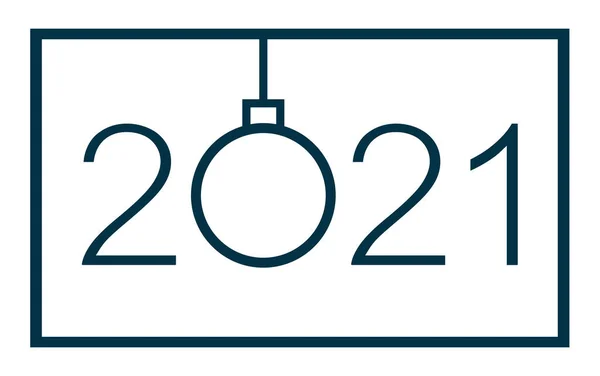 2021 Año Nuevo Feliz Año Nuevo Diseño Fondo Vacaciones Para — Vector de stock