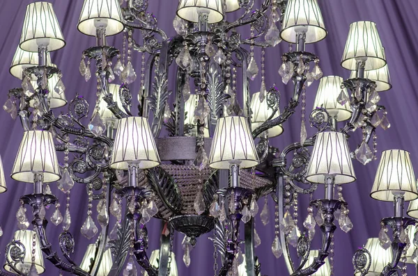 Event ballroom chandelier — Stock Photo, Image