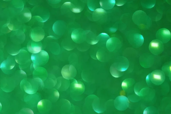 Groen Abstract Licht Achtergrond Bokeh Glanzend Sprankelend Glinsterende Achtergrond Wazig — Stockfoto