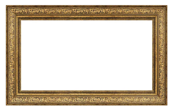 Oude Vintage Gouden Frame Geïsoleerd Een Witte Achtergrond — Stockfoto