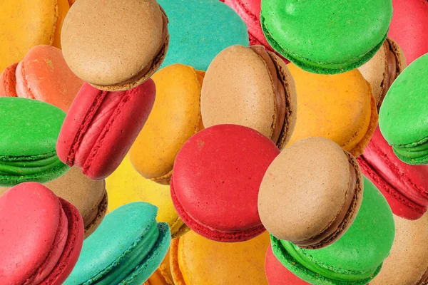 Les Macarons Français Colorés Fond Doux — Photo