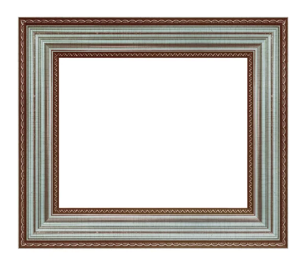 Vintage Silver Frame Isolated White Background — Stock Photo, Image